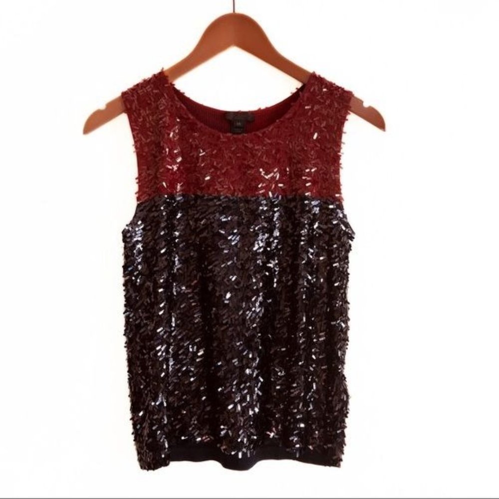 J. Crew Sequin Color Block Tank Size Xs - image 1